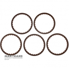 Set of friction discs FORD A Clutch, Low / Reverse Brake 6R60, 6R75, 6R80 - 5 friction discs (thickness 1.60 mm, outer Ø 187 mm, 30 teeth)