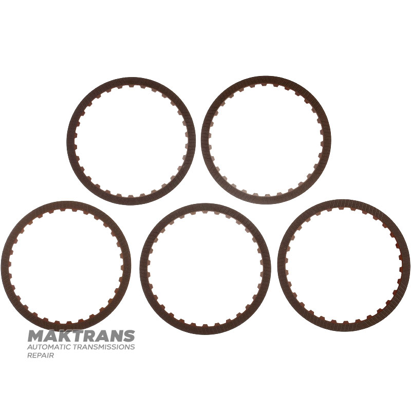 Set of friction discs FORD A Clutch, Low / Reverse Brake 6R60, 6R75, 6R80 - 5 friction discs (thickness 1.60 mm, outer Ø 187 mm, 30 teeth)