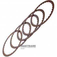 Set of friction discs FORD A Clutch, Low / Reverse Brake 6R60, 6R75, 6R80 - 5 friction discs (thickness 1.60 mm, outer Ø 187 mm, 30 teeth)