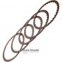 Set of friction discs FORD A Clutch, Low / Reverse Brake 6R60, 6R75, 6R80 - 5 friction discs (thickness 1.60 mm, outer Ø 187 mm, 30 teeth)