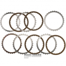 Set of steel and friction discs FORD Low / Reverse Brake 6R60, 6R75, 6R80 - 4 friction discs (total thickness of the set 19.20 mm)