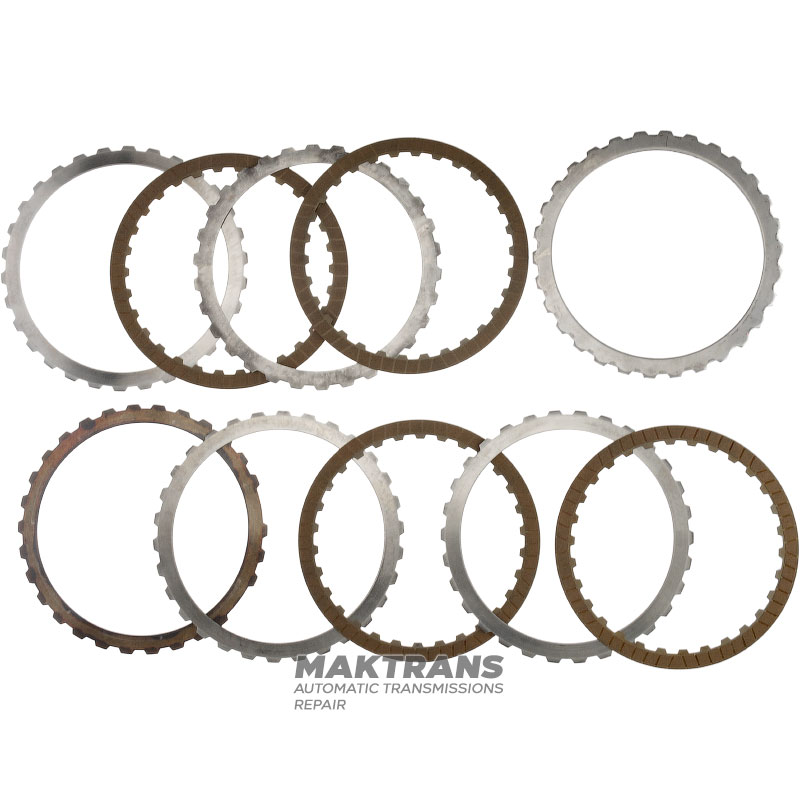 Set of steel and friction discs FORD Low / Reverse Brake 6R60, 6R75, 6R80 - 4 friction discs (total thickness of the set 19.20 mm)