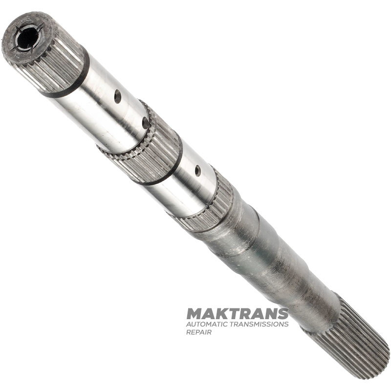 Output shaft FORD E4OD, 4R100 — without bushing, with bushing, length 507 mm, 31 splines (outer Ø 34.35 mm, length of splined part 98 mm)