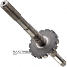 Output shaft FORD E4OD, 4R100 — with worm gear, parking gear, shaft length 507 mm, 31 splines (outer Ø 34.35 mm, spline length 98 mm)