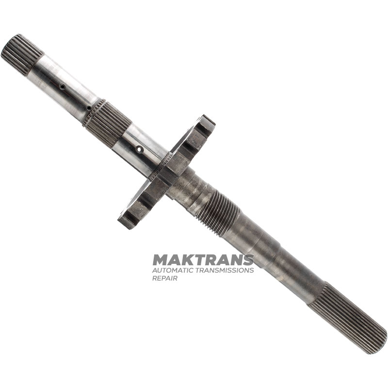 Output shaft FORD E4OD, 4R100 — with worm gear, parking gear, shaft length 507 mm, 31 splines (outer Ø 34.35 mm, spline length 98 mm)