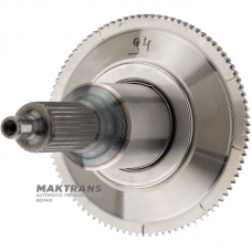 Intermediate shaft with flange ring gear OVERDRIVE FORD E4OD, 4R100 — E9TZ-7A658-A, overall height 150 mm, 30 splines (ext.Ø 25.15 mm)