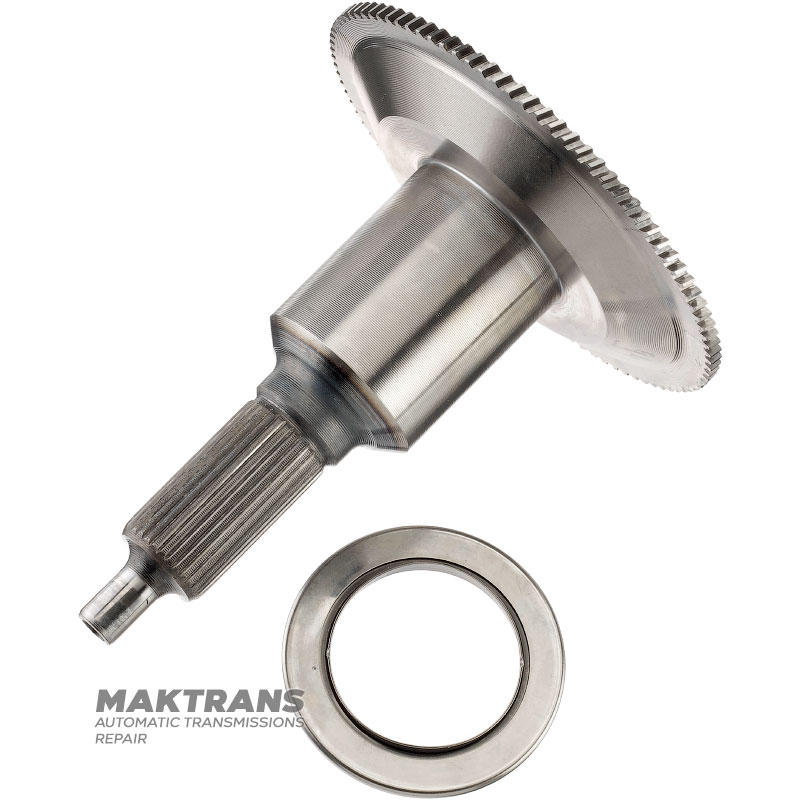 Intermediate shaft with flange ring gear OVERDRIVE FORD E4OD, 4R100 — E9TZ-7A658-A, overall height 150 mm, 30 splines (ext.Ø 25.15 mm)