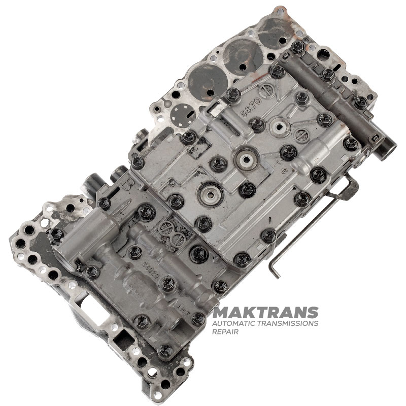 Valve body (used, untested) complete with solenoids TOYOTA / LEXUS A760E, A760F — separator plate F22, removed from transmission marked 35000-0C340, 35010-0C390