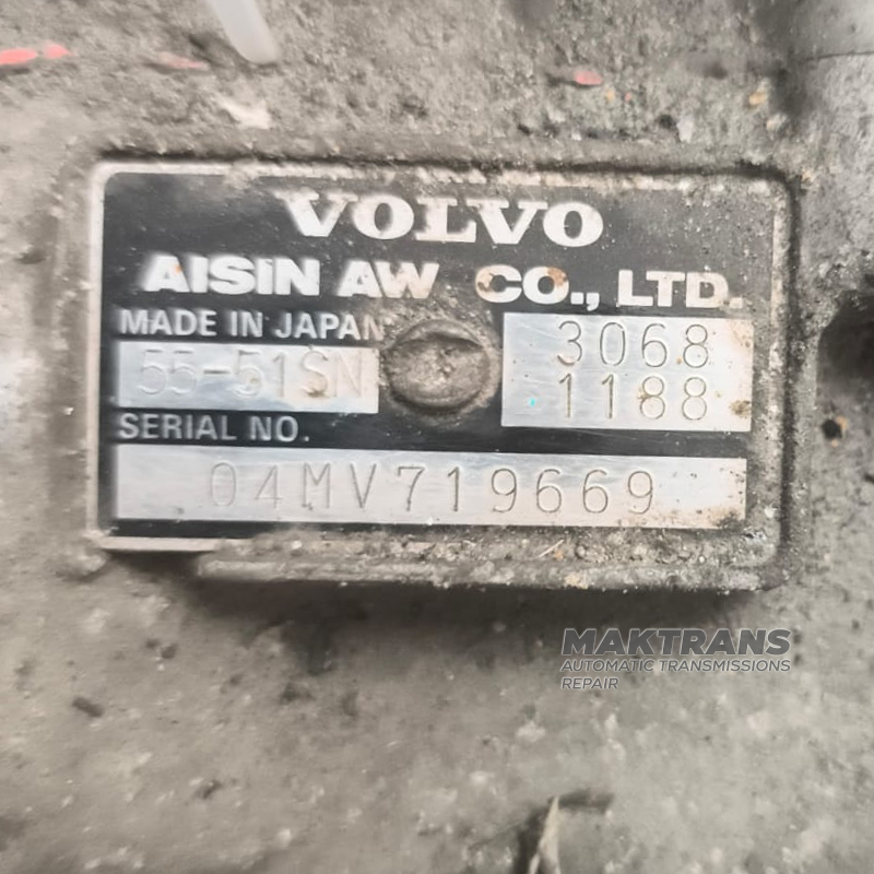 Automatic transmission assembly AISIN WARNER AW55-51SN 4WD —30681188 (Volvo XC90 2002–2006 2.4 D D5), with torque converter 43A180