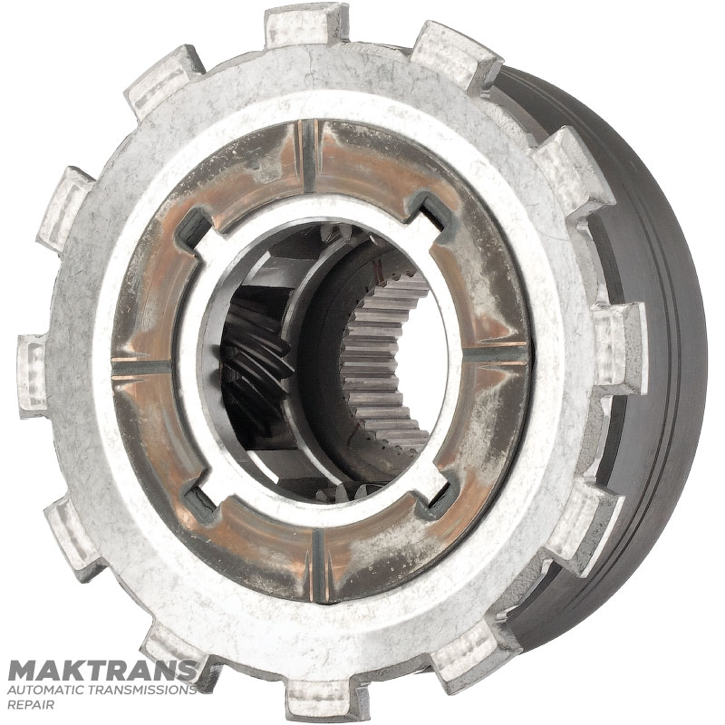 Rear planetary gear (aluminum housing) FORD E4OD, 4R100 — 4 satellites (20 teeth, outer Ø 34.20 mm, 12 teeth on the crown), ring gear 74 teeth