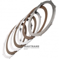 Set of steel and friction discs OVERDRIVE Clutch FORD E4OD – E9TZ-7B164-A, E9TZ-7B442-A, 3 friction discs (64 teeth on friction disc), total thickness of the set 20.50 mm)