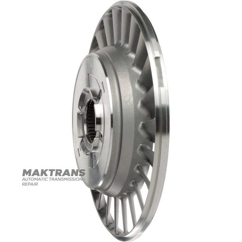 Reactor wheel of the AISIN WARNER TG-81SC torque converter — external Ø 194 mm, 34 splines (torque converter marking 4BA050)