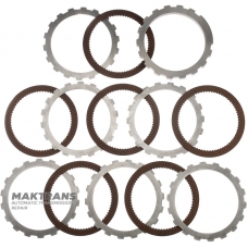 Set of steel and friction discs LOW / REVERSE Clutch FORD E4OD - 6 friction discs (total thickness of the set 36.85 mm)