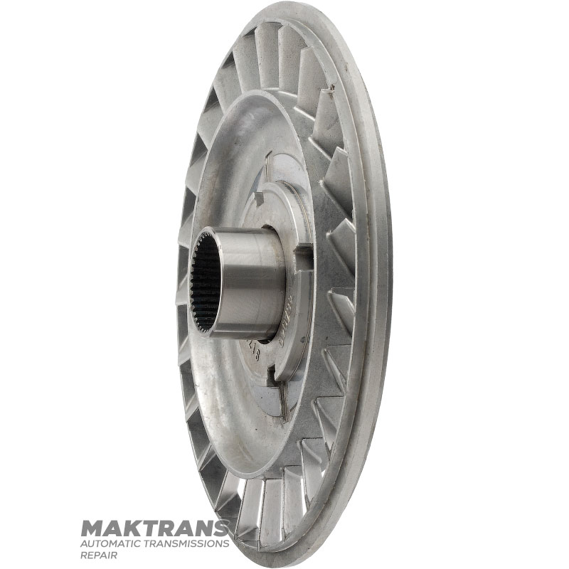 Reactor wheel of the VAG 09G torque converter — marking 46A040 (ext.Ø 177.75 mm, 38 splines)