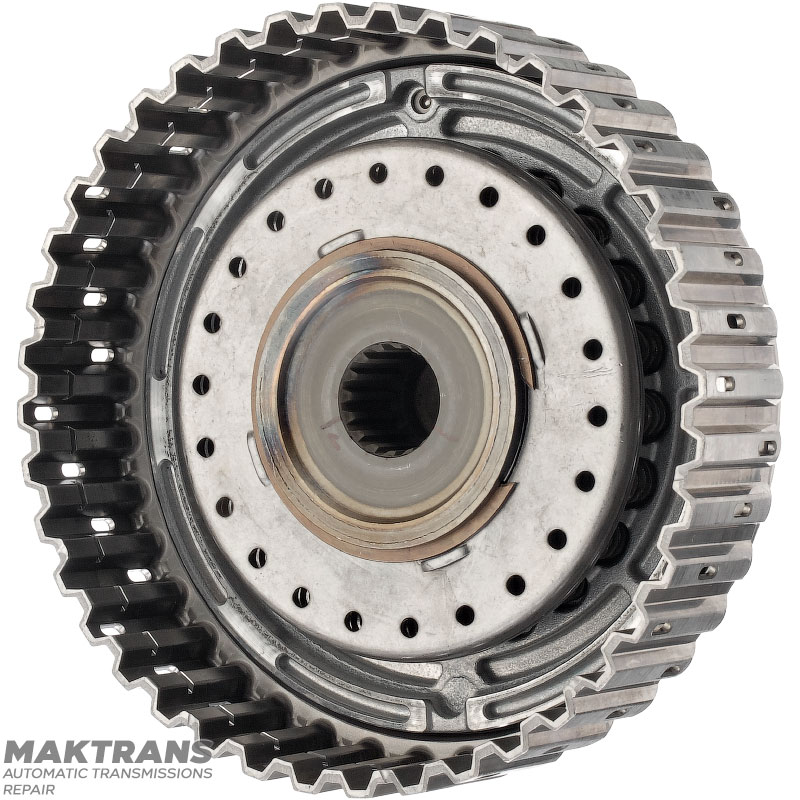 Input shaft, FORWARD Cluthc drum (empty, without discs) - overall length 166 mm, 26 splines (ext.Ø 21.20 mm), height from piston to retaining ring 19 mm