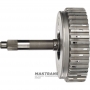 Input shaft, FORWARD Cluthc drum (empty, without discs) - overall length 166 mm, 26 splines (ext.Ø 21.20 mm), height from piston to retaining ring 19 mm