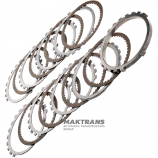 Set of steel and friction discs Low / Reverse Brake A760E, A760F - 8 friction discs (total thickness of the set 36.75 mm)