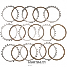Set of steel and friction discs Low / Reverse Brake A760E, A760F - 8 friction discs (total thickness of the set 36.75 mm)