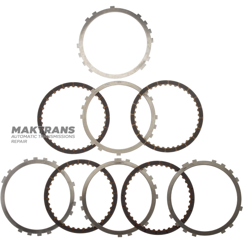 Set of steel and friction discs B1 Brake TOYOTA / LEXUS A760E, A760F - 4 friction discs (total thickness of the set 19.65 mm), 3567660100, 3568160010