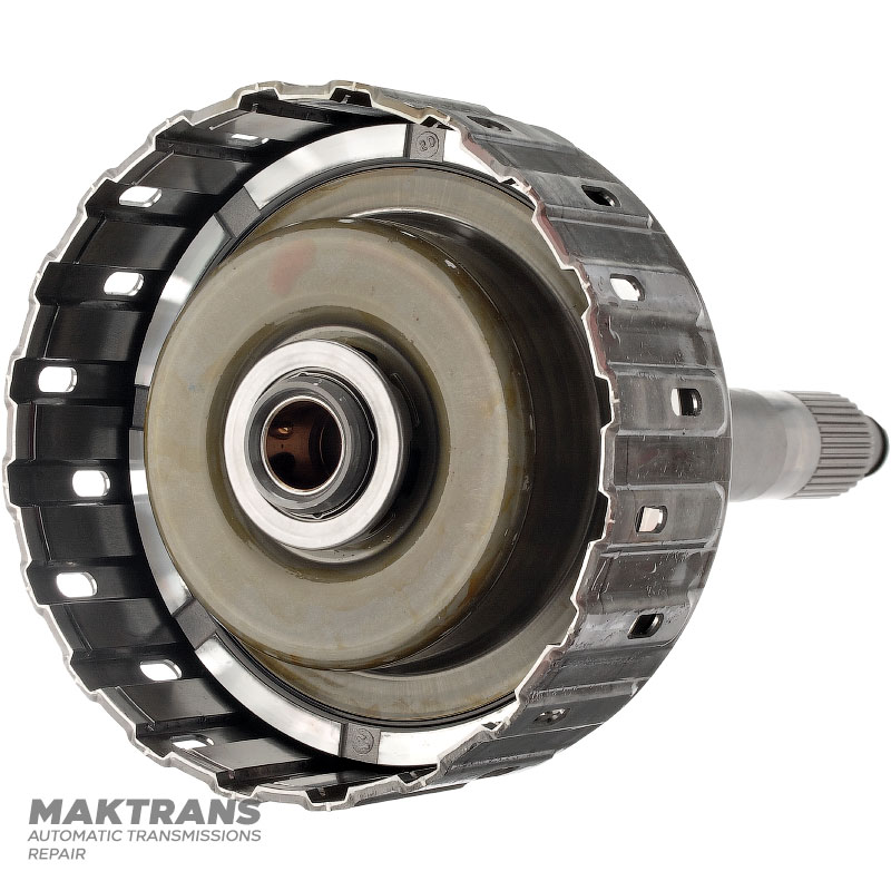 Input shaft, K1 Clutch drum (empty, no discs) AS69RC - overall height 326 mm, 32 splines (OD 32.20 mm), OD drum 163.55 mm