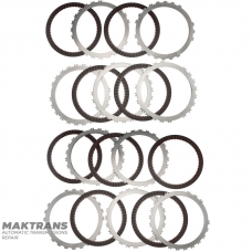 B2 (Low/Reverse) Brake Steel and Friction Disc Set - 68253908AA, 68253907AA, 9 Friction Discs (Total Set Thickness 53.05mm)