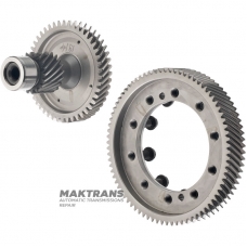 Main pair (78-19 teeth) of differential MAZDA CW6A-EL, EW6A-EL — intermediate shaft 19 teeth (outer Ø 50.30 mm), 46 teeth (outer Ø 127.35 mm), differential ring gear 78 teeth (outer Ø 186.65 mm)