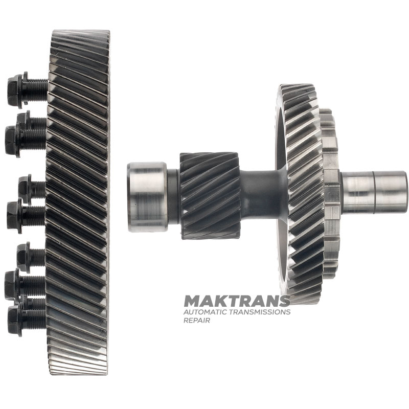 Main pair (78-19 teeth) of differential MAZDA CW6A-EL, EW6A-EL — intermediate shaft 19 teeth (outer Ø 50.30 mm), 46 teeth (outer Ø 127.35 mm), differential ring gear 78 teeth (outer Ø 186.65 mm)