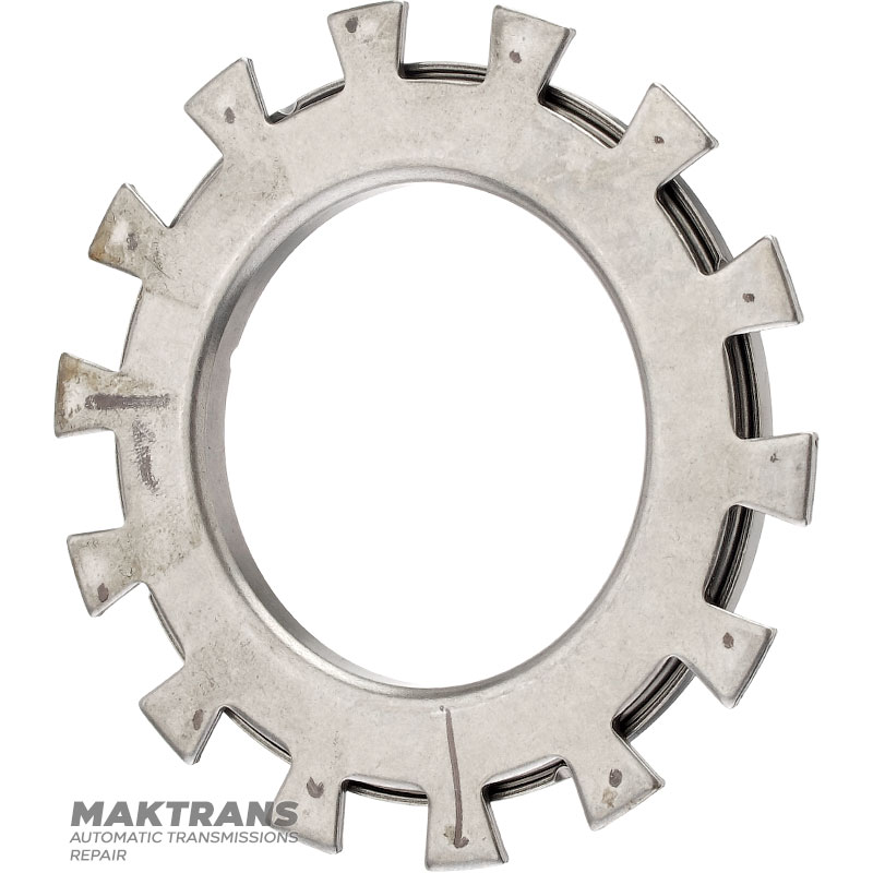 Needle bearing torque converter Nissan RE4R03A / JATCO JR403E, JF010E - thickness 6.05 mm, inner Ø 51.90 mm, outer Ø 76.75 mm, 14 teeth