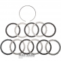 Set of steel and friction discs A Clutch ZF 8HP70, 8HP55A - without support disc, 5 friction discs (ext.Ø 145.50 mm, 32 teeth, thickness 1.60 mm)