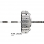Input shaft, drum HIGH / LOW Clutch MAZDA CW6A-EL, EW6A-EL - total shaft length 308 mm, HIGH Clutch (3 friction discs), LOW Clutch (4 friction discs)