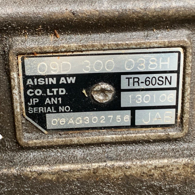 Automatic transmission assembly (without torque converter, without transfer case) AISIN WARNER TR-60SN, VAG 09D, 4WD — marking JAB, 09D300038H (PORSCHE CAYENNE (9PA) Turbo 4.5 2002-2007)
