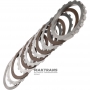Reverse Brake FORD E4OD Steel and Friction Disc Set - 5 Friction Discs, 72 Teeth Per Disc (Total Set Thickness 32.75mm)