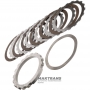 Reverse Brake FORD E4OD Steel and Friction Disc Set - 6 Friction Discs, 72 Teeth Per Disc (Total Set Thickness 36.70mm)