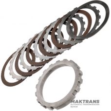 Set of steel and friction discs Reverse Brake FORD E4OD, 4R100 - 5 friction discs, 72 teeth per disc (total thickness of the set 36.90 mm)