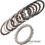 Set of steel and friction discs Reverse Brake FORD E4OD, 4R100 - 5 friction discs, 72 teeth per disc (total thickness of the set 36.90 mm)