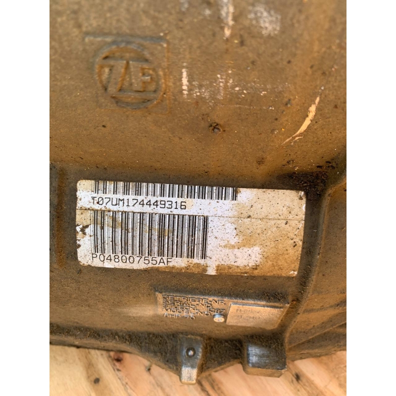 Automatic transmission assembly (without torque converter, without transfer case) ZF 8HP70, 4WD — P68283165AA, P04800755AF, 1087020051, 1087401746 (DODGE RAM DS - RAM 1500 PICKUP, 3.0L V6 Turbo Diesel Engine (EXF))