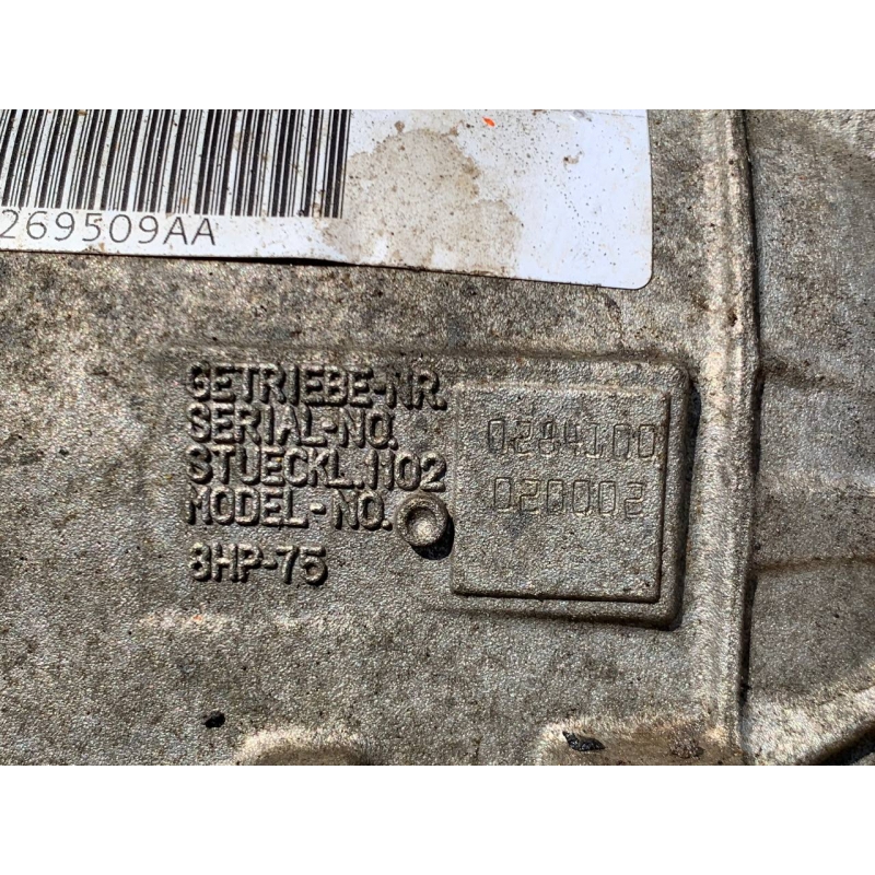 Automatic transmission assembly (without torque converter, without transfer case) ZF 8HP75, 4WD — P62869509AA, 1102401409, 1102020002 (RAM 1500 Crew Cab (DS) 5.7 Hemi V8 4x4)