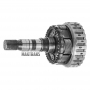 Rear Planetary Gear No.4, Output Shaft, Drum D Clutch (Empty, No Discs) ZF 8HP45 4WD - Overall Height 260mm, 43 Splines, 4 Pinions (37 Teeth on Pinions)