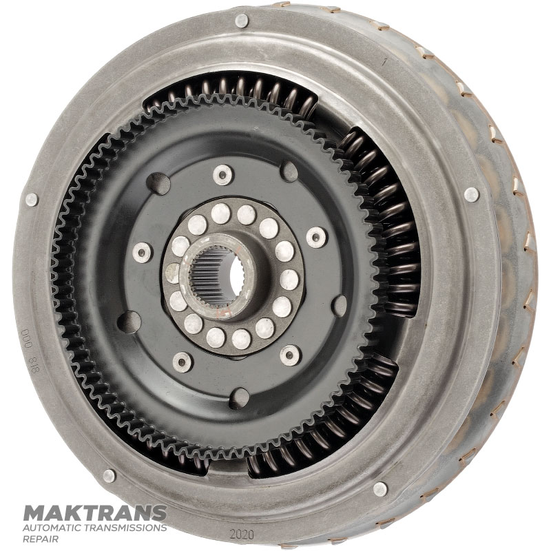 Turbine wheel of torque converter ZF 8HP70 — external Ø 254 mm, blade marking 000 380, torque converter marking 000418 or 000946