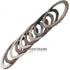 Set of steel and friction discs FORWARD Clutch FORD E4OD, 4R100 - 3 friction discs (total thickness without spring disc 23.85 mm), F2TZ-7B164-A, C6AZ-7B442-A, E9TZ-7B442-D