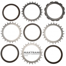 Set of steel and friction discs Low & Reverse Brake MAZDA CW6A-EL, EW6A-EL - 4 friction discs (total thickness of the set 23.35 mm)