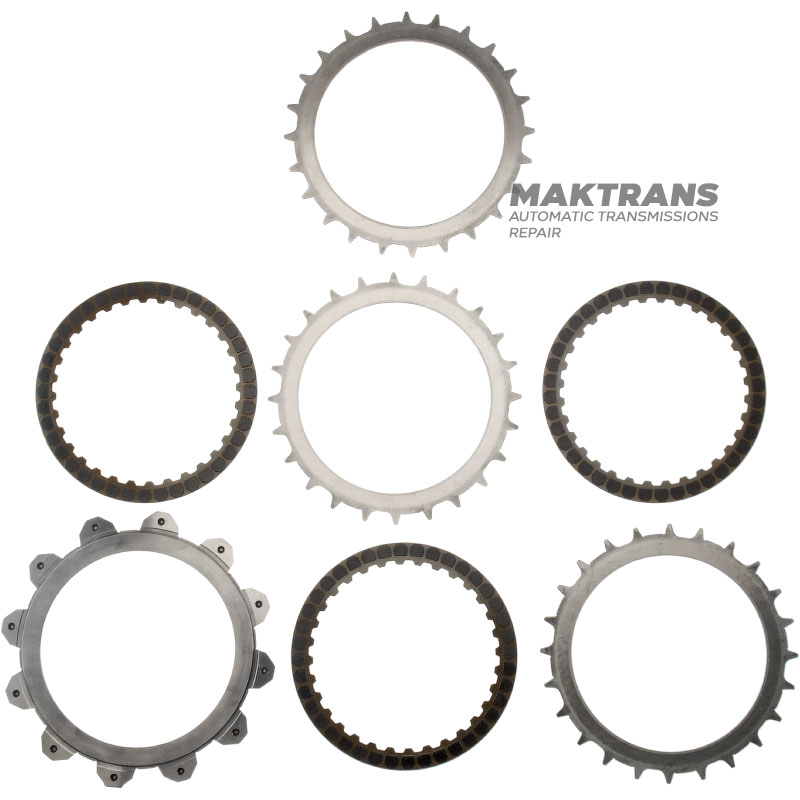 Set of steel and friction discs 2-6 Brake MAZDA CW6A-EL, EW6A-EL - 4 friction discs (total thickness of the set 23.35 mm)