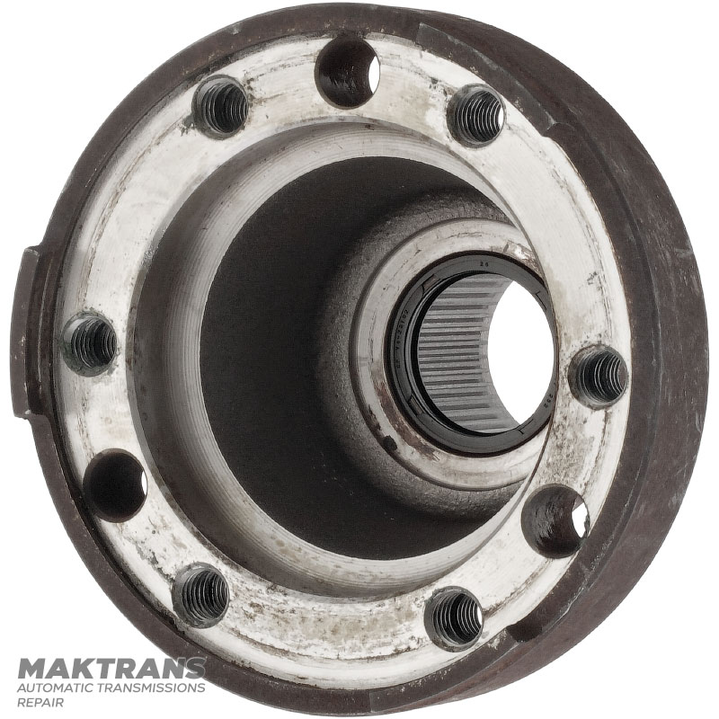 Output shaft flange ZF 8HP50, GA8HP50Z (Alfa Romeo Giulia (952) 2.2d, 1101014166, 55266388, 55268532) - height 104 mm, 43 splines, 6 mounting holes (int.Ø 8.40 mm)