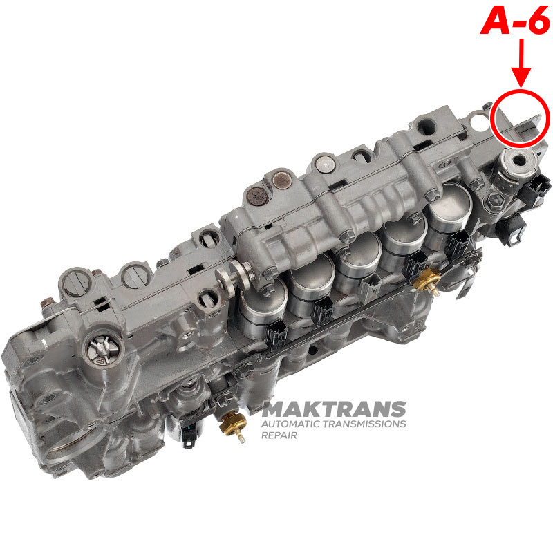 Valve body complete with solenoids (rebuilt) Aisin Warner TR-60SN VAG 09D — separator plate A-6
