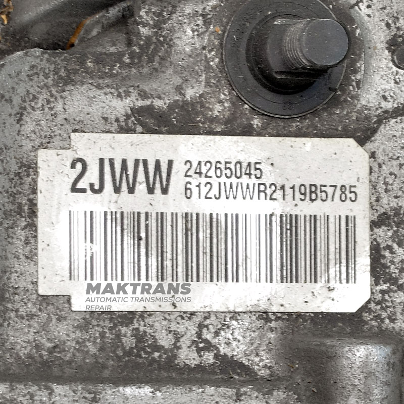 Automatic transmission (complete, without torque converter, without valve body) GM 6T40 FWD (2WD) — marking 2JWW, 24265045