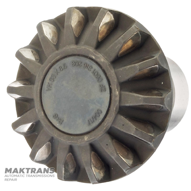 ZF 4HP20 differential axle pinion - overall height 75 mm, 14 teeth (ext.Ø 75.60 mm), 37 splines