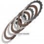 Set of steel and friction discs for Mercedes-Benz 722.9 torque converter - 3 friction discs (total thickness of the set 17.70 mm)