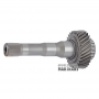 Transfer case shaft ZF 8HP65A 8HP55A 09-up — height 217 mm, 38 splines (outer Ø 30.70 mm), 29 teeth (outer Ø 92.60 mm x 89.15 mm)