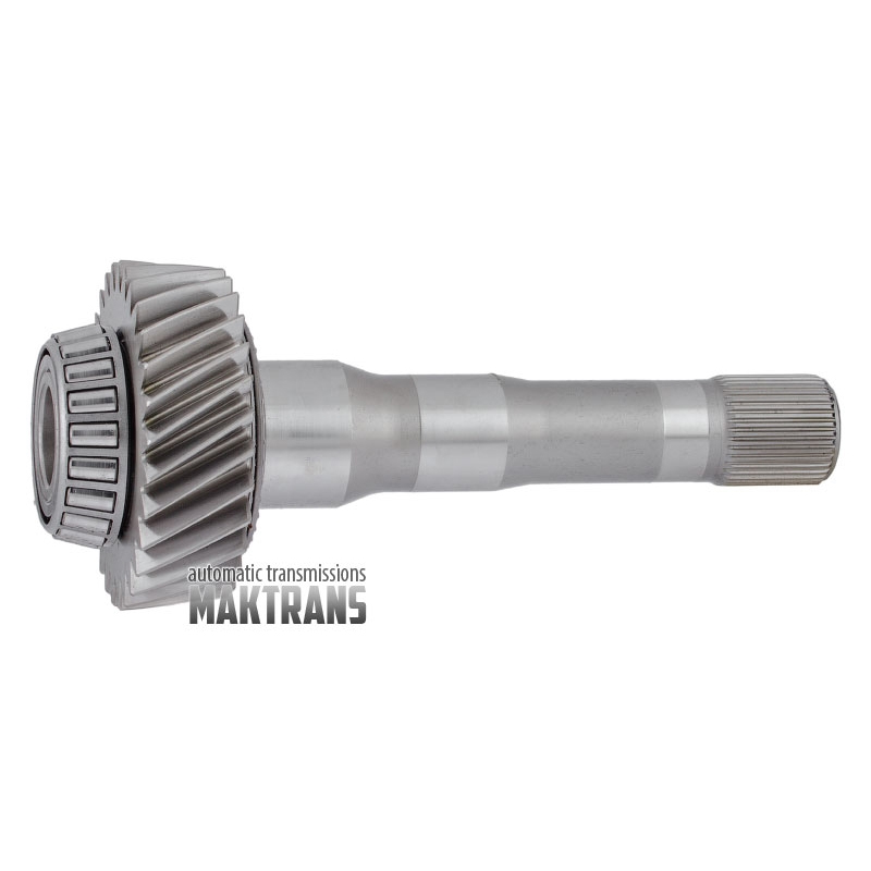 Transfer case shaft ZF 8HP65A 8HP55A 09-up — height 217 mm, 38 splines (outer Ø 30.70 mm), 29 teeth (outer Ø 92.60 mm x 89.15 mm)