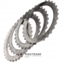 Set of steel wheels INTERMEDIATE Clutch FORD E4OD, 4R100 - total thickness of the set 17.95 mm